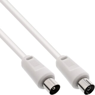 InLine Antenna Cable 2x shielded ultra low loss >75dB white 3m