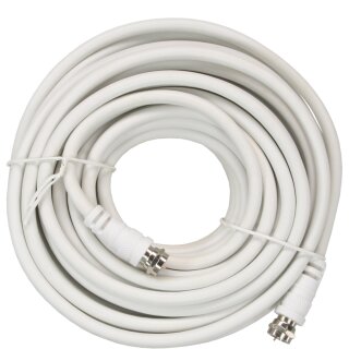 InLine SAT Cable 2x shielded ultra low loss 2x F-Plug >75dB white 15m