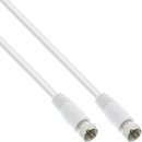 InLine® SAT Cable 2x shielded ultra low loss 2x F-Plug >75dB white 15m