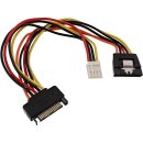 InLine® SATA Power Adapter Cable female to male +...