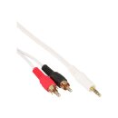 InLine® Audio Cable 2x RCA male to 3.5mm male Stereo...