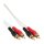 InLine® Audio Cable 2x RCA male to male white / gold 2m