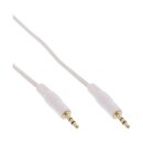InLine® Audio Cable 3.5mm Stereo jack to jack white / gold 1.5m