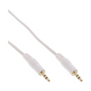 InLine® Audio Cable 3.5mm Stereo male to male white / gold 2.5m