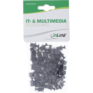 InLine® Staubschutz, für USB B Buchse, schwarz, 50er Pack