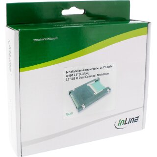 InLine® Schnittstellenkarte, IDE 6,35cm (2,5) auf 2x CF Karte