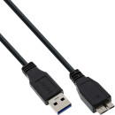 InLine® USB 3.0 Cable Type A male to Micro B male black 1.5m