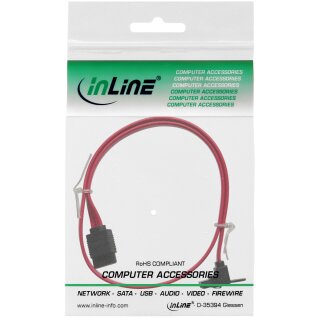 InLine SATA 6Gb/s Kabel, mit Lasche, gewinkelt, 0,5m