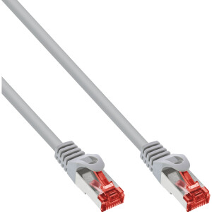 InLine® Patch Cable S/FTP PiMF Cat.6 250MHz copper halogen free grey 1.5m