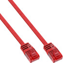 InLine® Flat Ultraslim Patch Cable U/UTP Cat.6 Gigabit ready red 10m