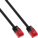 InLine® Flat Ultraslim Patch Cable U/UTP Cat.6 Gigabit ready black 10m
