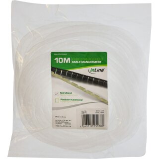 InLine® Spiralband 10m, natur, 6mm