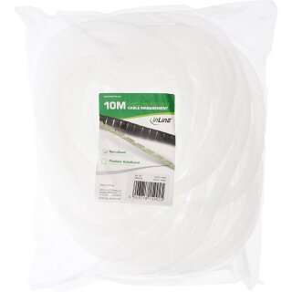 InLine® Spiralband 10m, weiß, 14mm
