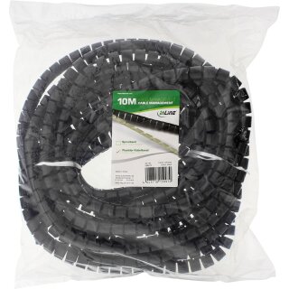 InLine® flexibler Kabelkanal/Kabelschlauch 10m, schwarz, 15mm