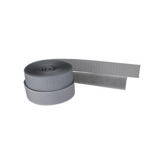 InLine® cable ties, hook-and-loop fastener, 2-pieces 25mm, grey, 3m