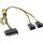 InLine® SATA Strom-Y-Kabel, SATA Buchse an 2x Lüfter (2pol) Stecker, 0,3m
