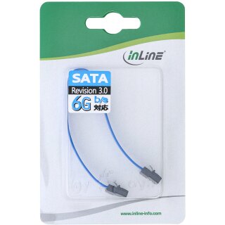 InLine® SATA 6Gb/s Anschlusskabel klein, mit Sicherheitslasche, 0,5m