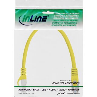 InLine® Patchkabel, F/UTP, Cat.5e, gelb, 0,3m