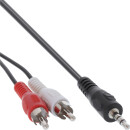 InLine® Audio cable 2x RCA male to 3.5mm Stereo male 1m