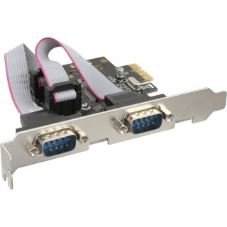 InLine® Schnittstellenkarte, 2x Seriell 9-pol, PCIe (PCI-Express)