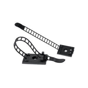 InLine® Ajustable Cable Clamp 64mm black 10pcs