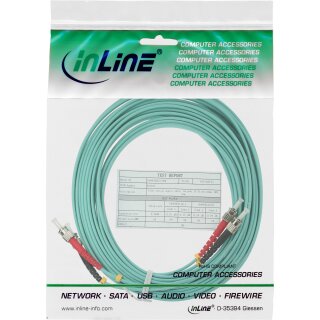 InLine® LWL Duplex Kabel, ST/ST, 50/125µm, OM3, 1m