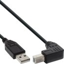 InLine® USB 2.0 Cable down angled Type A male to B male...