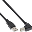 InLine® USB 2.0 Cable down angled Type A male to B...