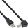 InLine® USB 2.0 Cable down angled Type A male to B male black 3m
