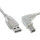 InLine® USB 2.0 Cable right angled Type A male to B male transparent 3m
