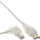 InLine® USB 2.0 Kabel, A an B links abgewinkelt, transparent, 1m