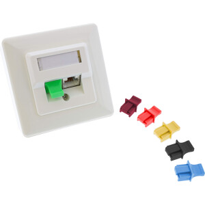 InLine® Dust Cover for RJ45 sockets green 10 pcs.