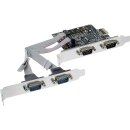 InLine® Interface Card 4 Port Serial 9 Pin PCIe PCI-Express