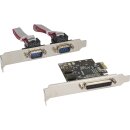 InLine® Interface Card 1 Port 25 Pin Parallel + 2 Ports 9 Pin Serial PCIe