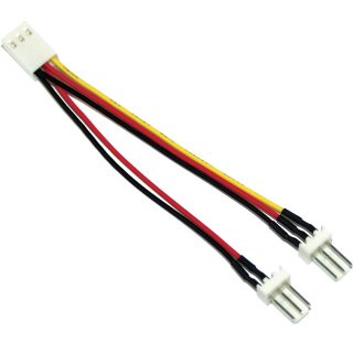 InLine Fan Adapter Y-Cable 3 Pin Molex female to 2x 3 Pin Molex male 100 pcs.