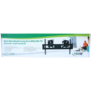 InLine® Eck-Wandhalterung, für LED/LCD/Plasma, 94-160cm (37-63), bis 60kg