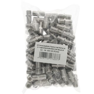 InLine® SAT F-Verbinder (Doppelbuchse, F-Kupplung), 100er Pack, bulk