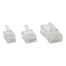 InLine® Modular Plug 8P8C RJ45 for Crimping to ribbon Cable ISDN 10 pcs. pack