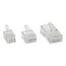 InLine® Modular Plug 8P8C RJ45 for Crimping to ribbon Cable ISDN 100 pcs. pack
