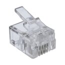 InLine® Modular Plug 6P4C / RJ11 for flat Cable 10...