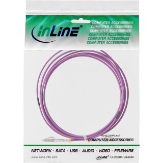 InLine® LWL Duplex Kabel, LC/LC, 50/125µm, OM4, 3m