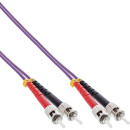 InLine® Fiber Optical Duplex Cable ST/ST 50/125µm OM4 1m