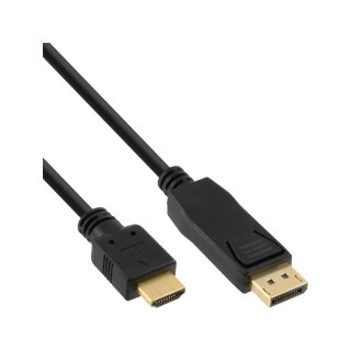 InLine® DisplayPort zu HDMI Konverter Kabel, schwarz, 5m
