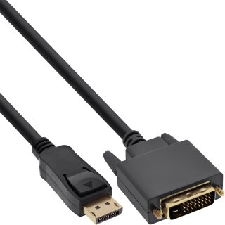 InLine DisplayPort zu DVI Konverter Kabel, schwarz, 5m
