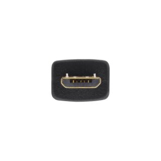 InLine Micro-USB 2.0 Flachkabel, USB-A Stecker an Micro-B Stecker, 3m