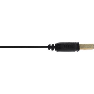 InLine USB 2.0 Flachkabel Verlngerung, A Stecker / Buchse, schwarz, Kontakte gold, 1m