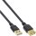 InLine® USB 2.0 Flat Cable Type A male to A female gold plated black 2m