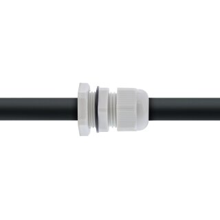 InLine® Kabeldurchführung PG 7 Nylon IP68 3,5-6mm, grau, 10 Stück