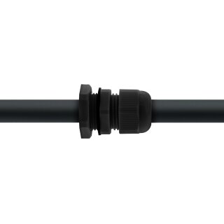 InLine® Kabeldurchführung PG 7 Nylon IP68 3,5-6mm, schwarz, 10 Stück