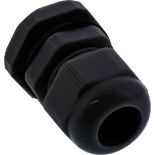 InLine® Kabeldurchführung PG 9 Nylon IP68 4-8mm, schwarz, 10 Stück